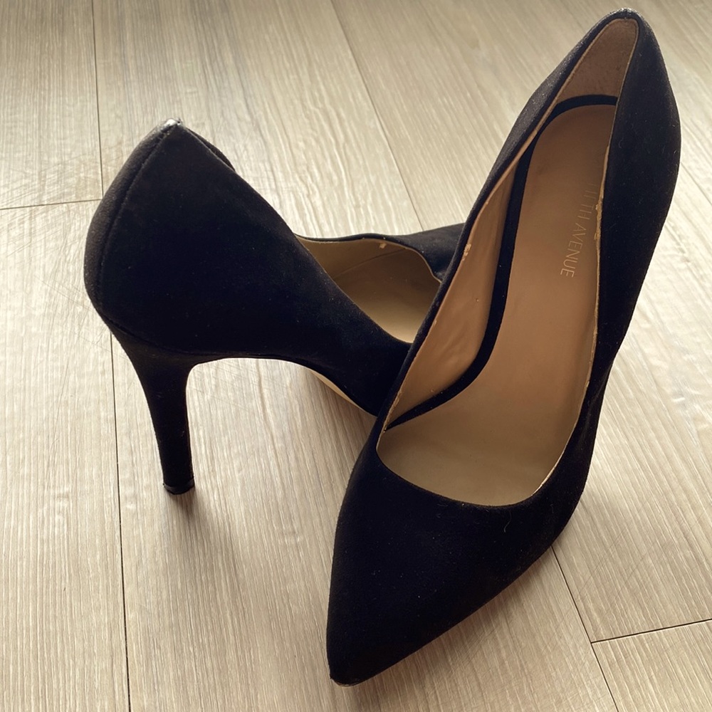 Saks Fifth Ave Suede Pointed Stiletto Pumps